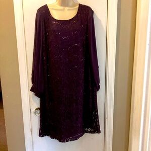Stunning NWT Scarlett Woman 18w l/s cocktail dress lace new 24-416-1